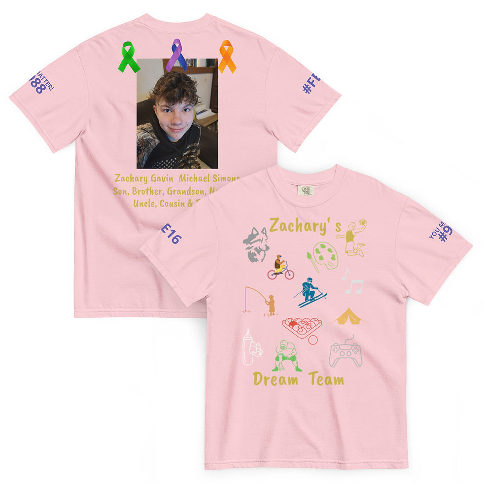 Thumbnail: Zachary's Dream Team 2025 Unisex garment-dyed heavyweight t-shirt