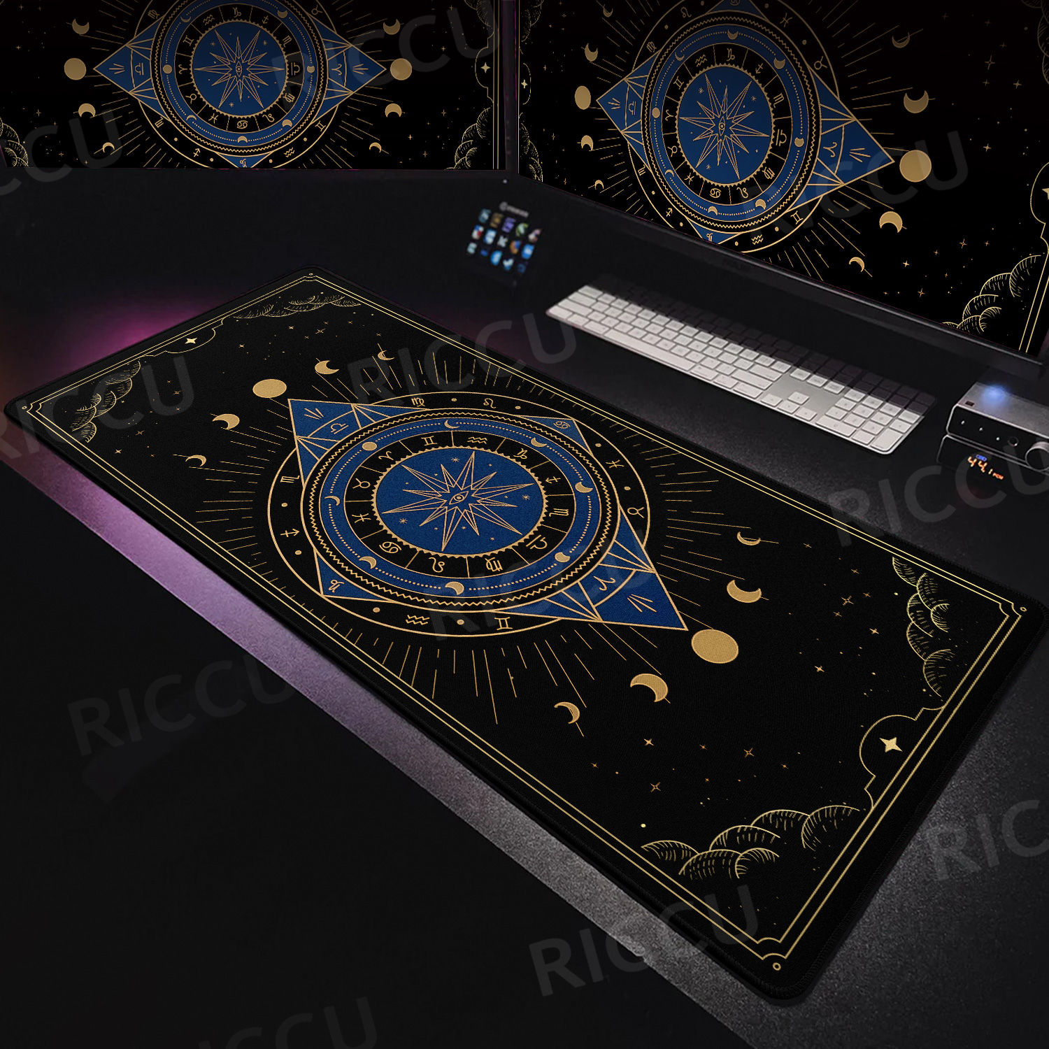 Art Magic Tarot Card Mouse Pad Moon Constellation Desk Mat XXL