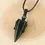 Thumbnail: Natural Stone Crystal Pendant w/Black Rope Wrap Necklace