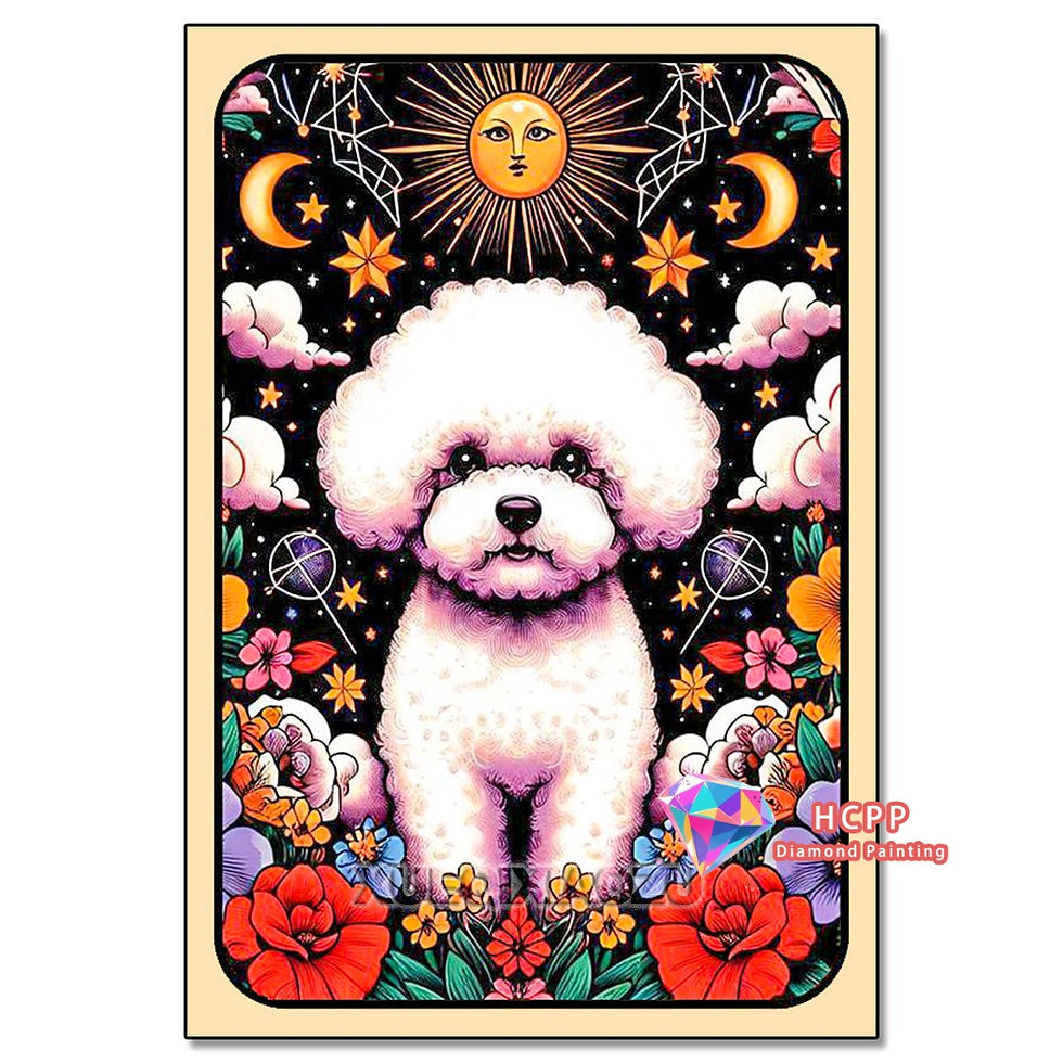 Thumbnail: Persian Cat Tarot Card Diamond Painting Kit Square Round Diamond 5D DIY Cross Em