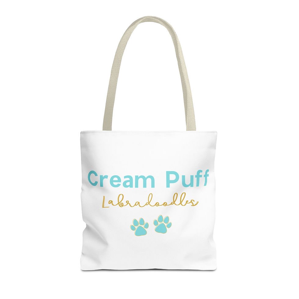 Thumbnail: Cream Puff Labradoodles Signature Tote Bag