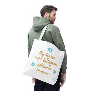 Instafamous Dog Statement Signature Tote Bag