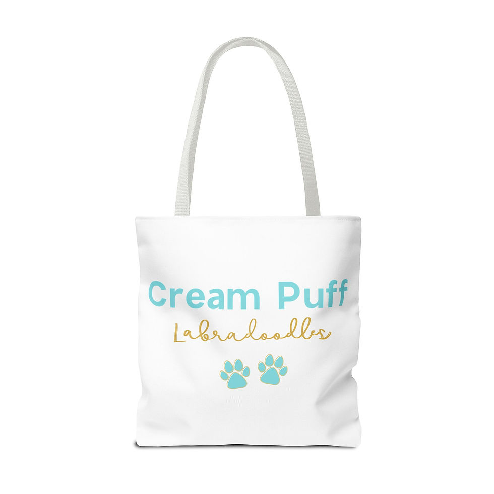 Thumbnail: Cream Puff Labradoodles Signature Tote Bag