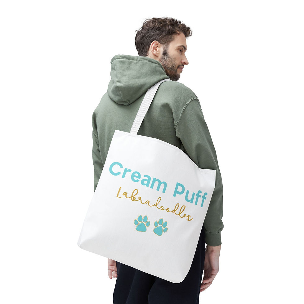 Thumbnail: Cream Puff Labradoodles Signature Tote Bag
