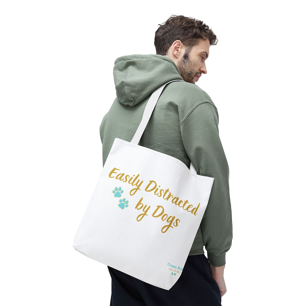 Thumbnail: Easily Distracted by Dogs Signature Tote Bag