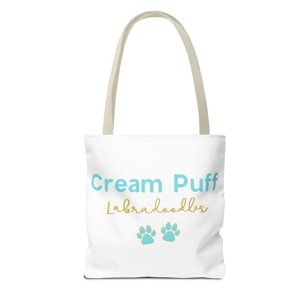 Thumbnail: Cream Puff Labradoodles Signature Tote Bag