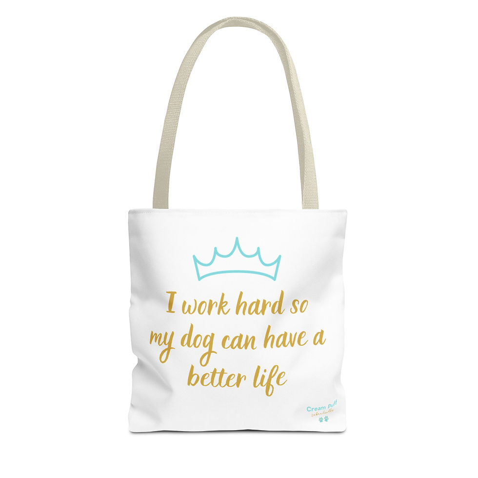 Thumbnail: I Work Hard So My Dog Can Have a Better Life Signature Tote Bag