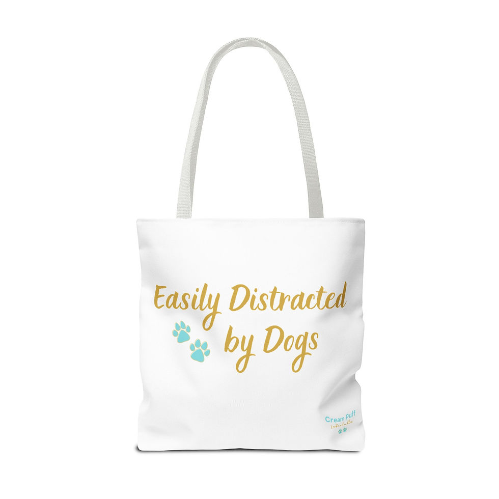 Thumbnail: Easily Distracted by Dogs Signature Tote Bag