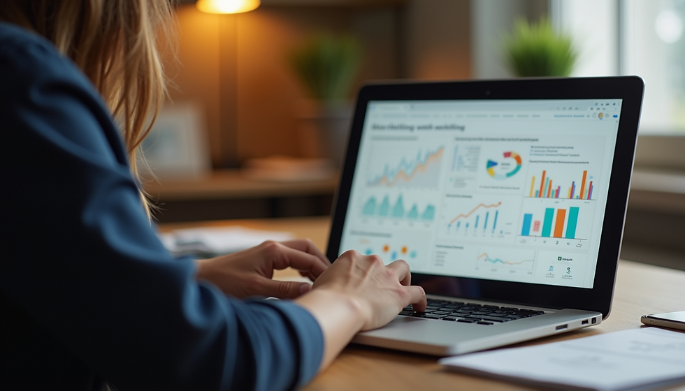 marketer looking at analytics dashboard