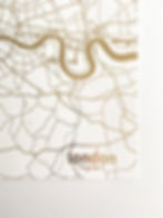 London City Map Print Gold Foil