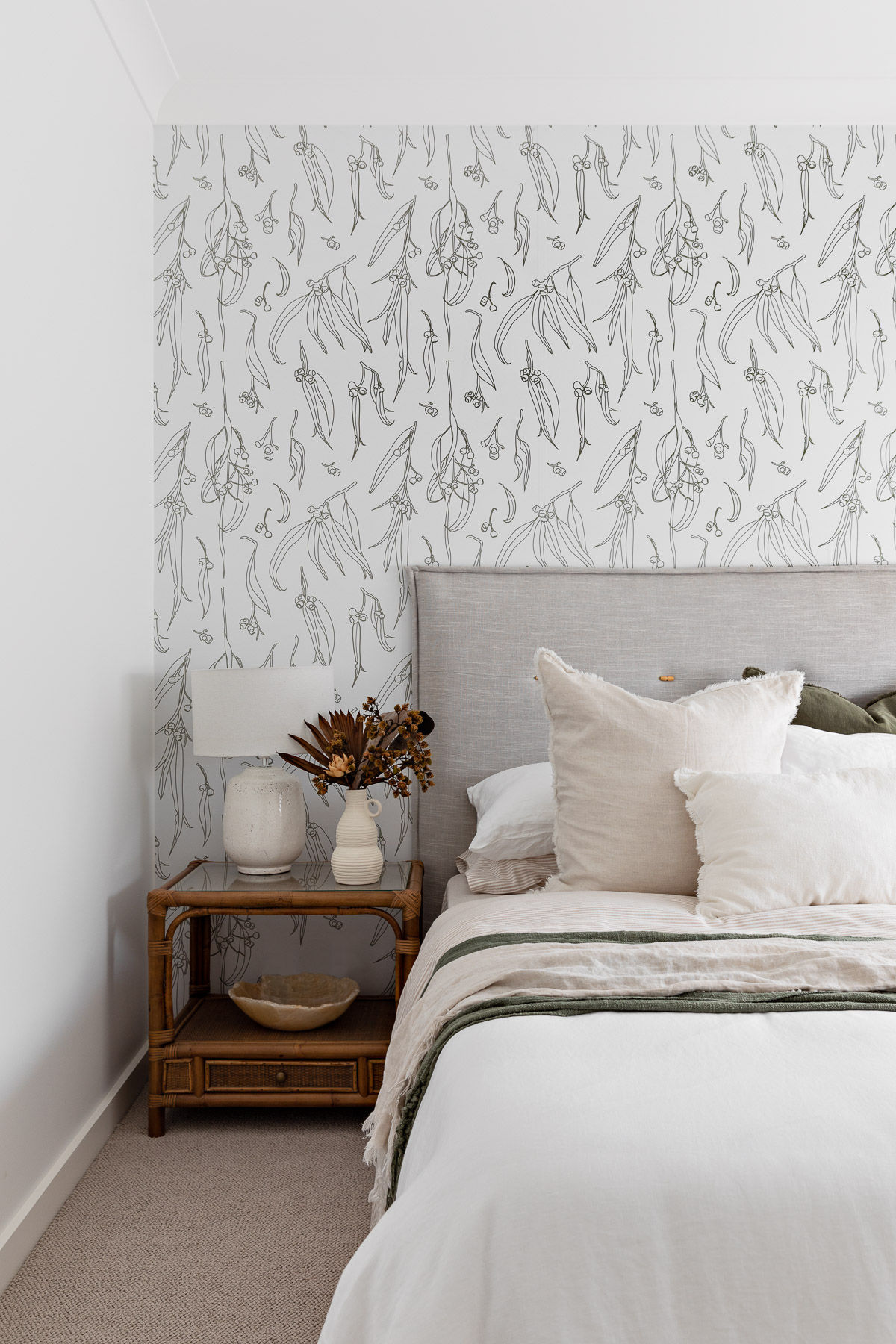Eucalyptus in Smokey Slate – Australian Native Patterned Wallpaper