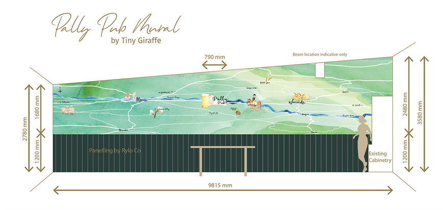 Pally Pub Wallpaper Mural