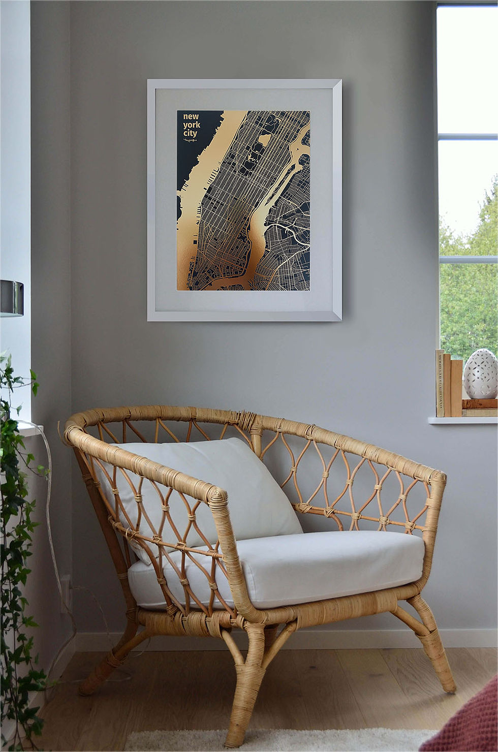 Thumbnail: New York City Map Print in Gold Foil