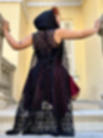 Magic Vest Black Flower Back Hat View