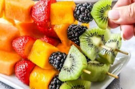 Brochetas de frutas