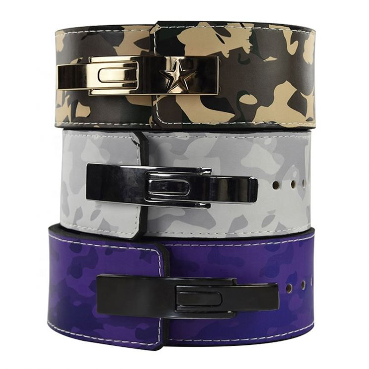 Self Locking Belt Leather Gym Weight Lifting belt