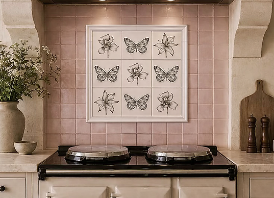 Botanical Sketch effect tiles