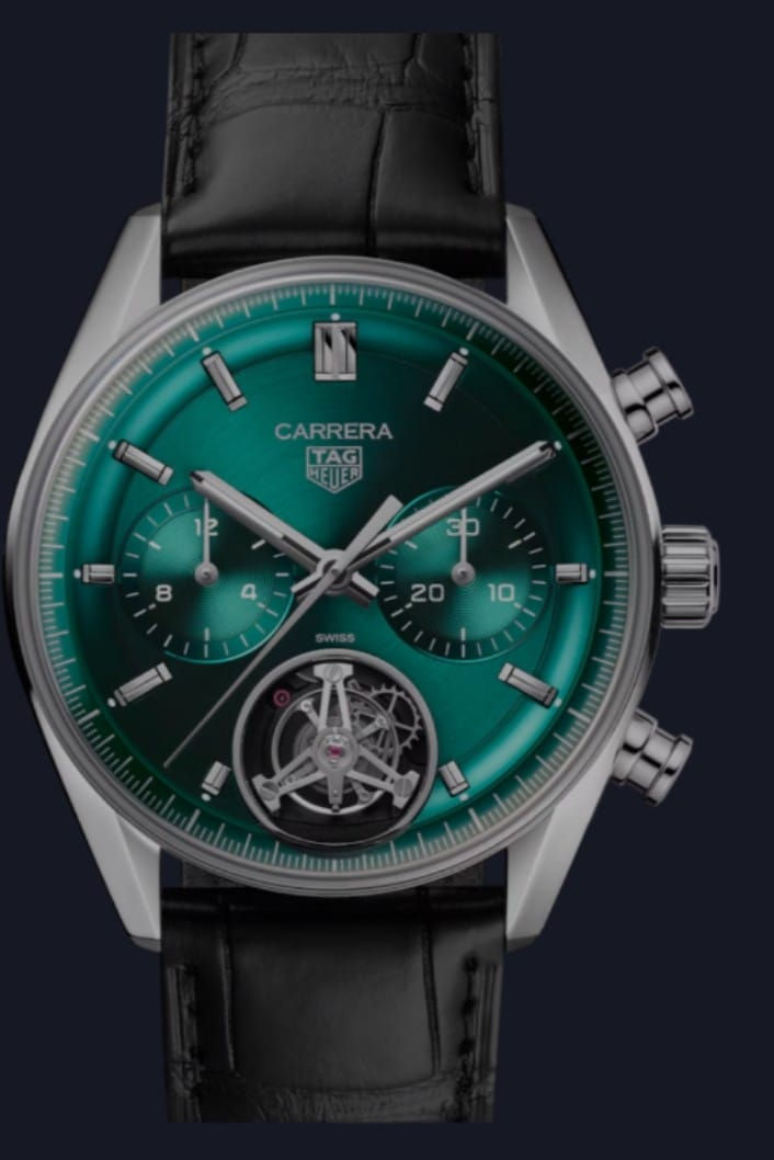 TAG Heuer Carrera Chronograph Tourbillon Mistic Green watch for Men