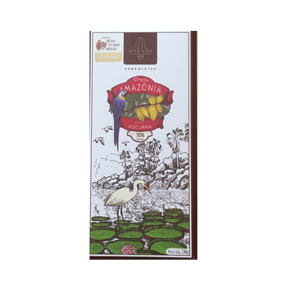 70% cacau - origem Sítio Ascurra - premiado - Invento Chocolates - 70g