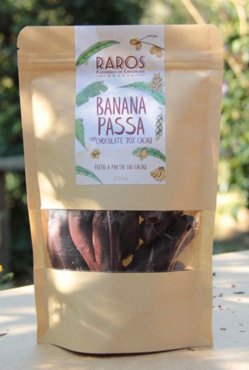 Miniatura: Chocolate 70% pedaços de castanha do Brasil - Raros Fazedores de chocolate - 50g