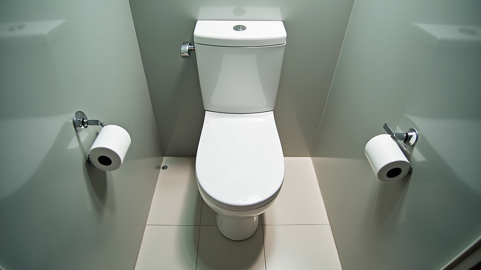 High angle view of a clean and well-maintained toilet in a modern bathroom