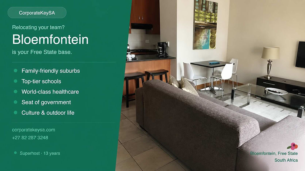 Why Bloemfontein Is the Smart Base for Your Free State Project