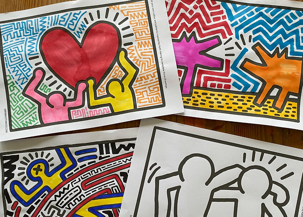 Holiday Craft Club - Keith Haring inspired canvas