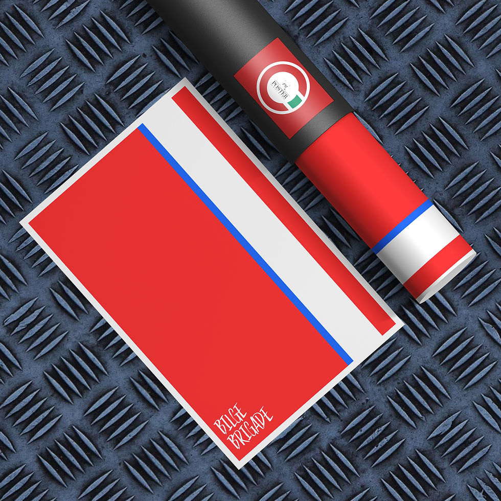 Thumbnail: Bilge Brigade Minimalist Team Poster Print Banger Racing