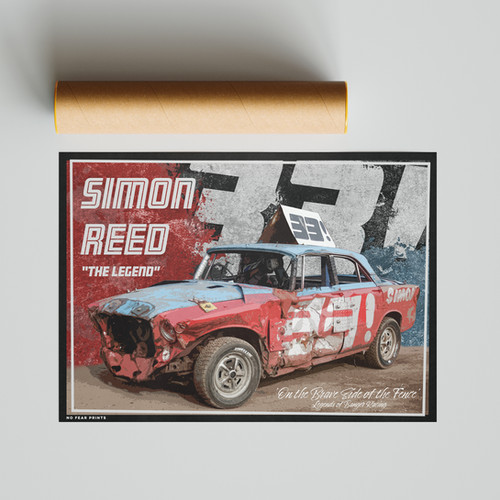 Who Is Simon Reed 33 Simon Reed Banger Racing Poster Print - The Legend | No Fear Prints