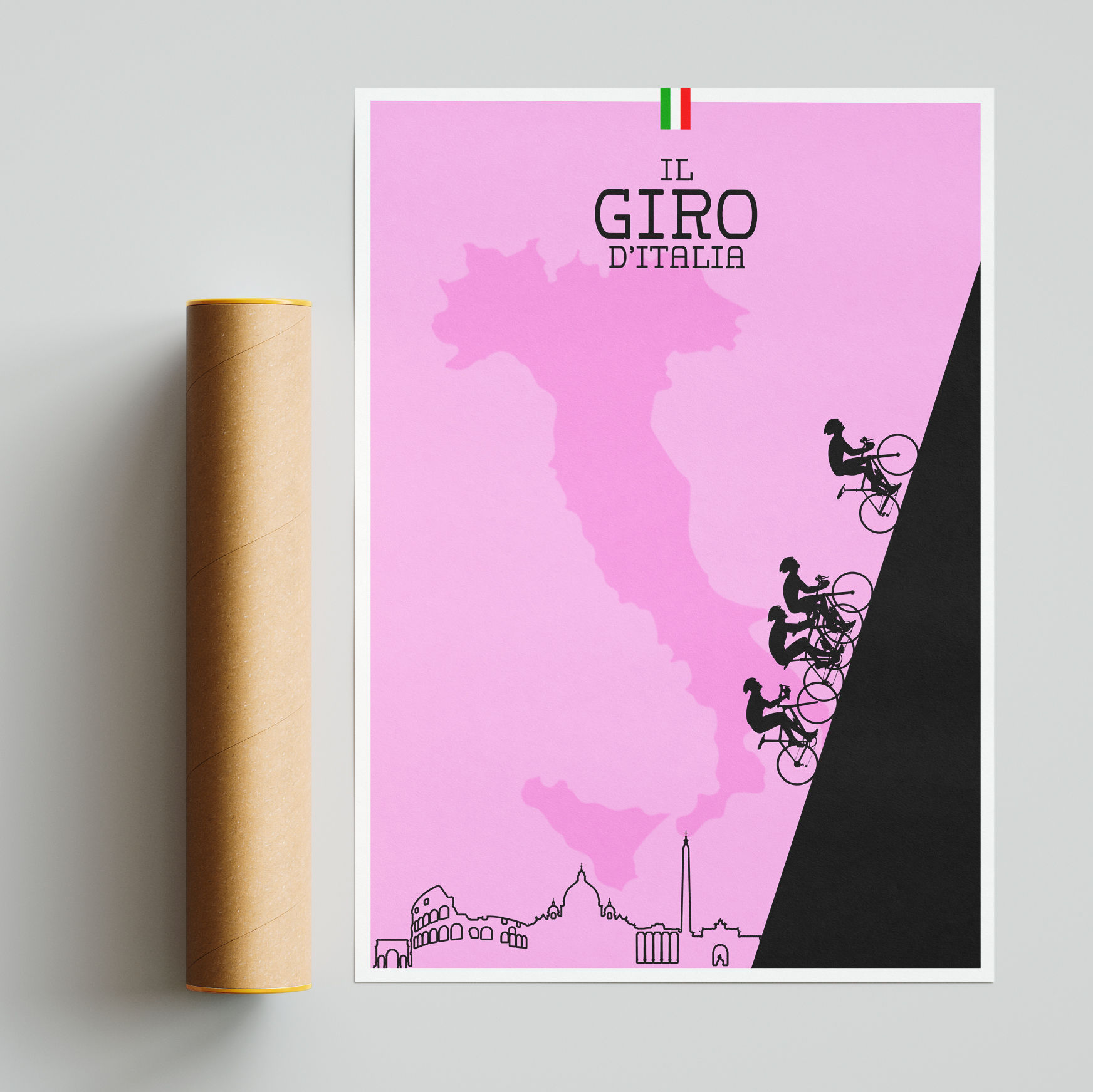 Giro D'Italia Pink Print Cycling