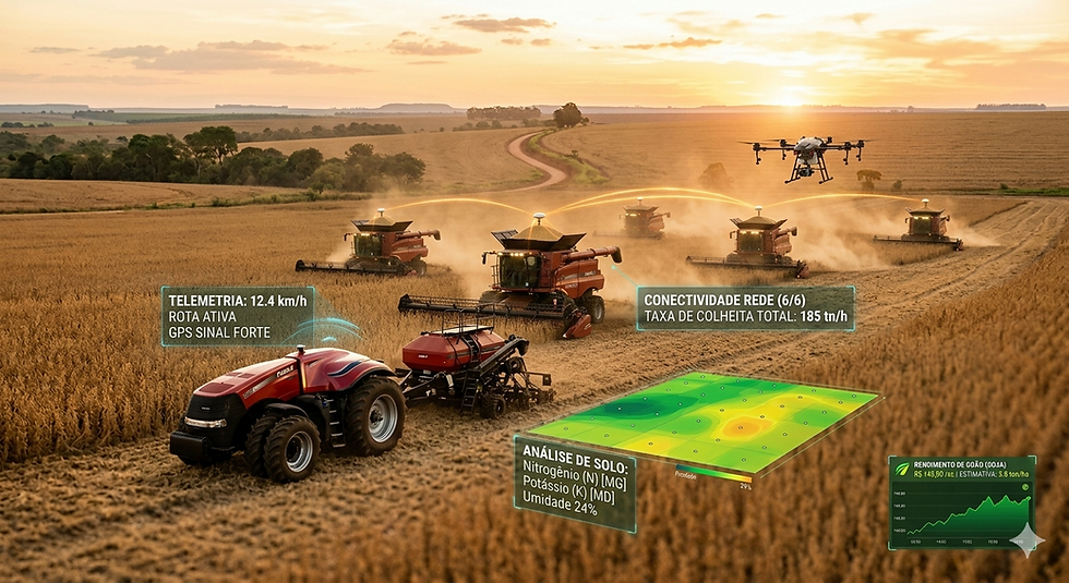 O Preço da Conectividade: Como a Agricultura de Precisão Transforma o Campo, mas Expõe o Gargalo Tecnológico do Brasil
