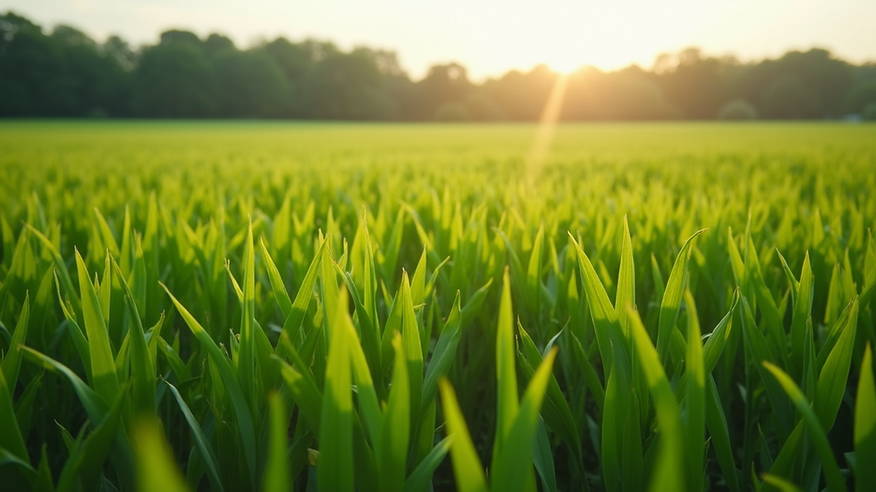 High angle view of a lush agricultural field