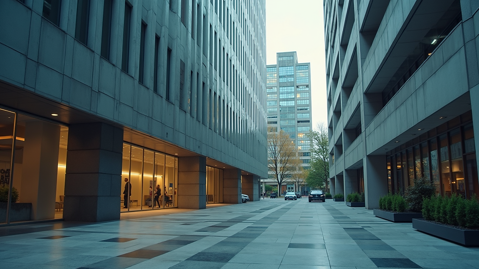 Close-up view of a modern bank building