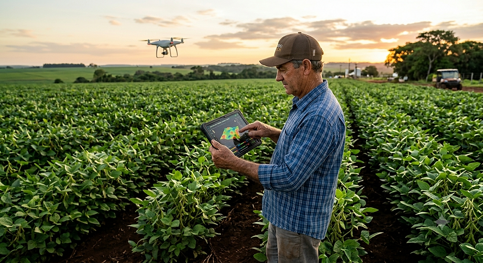 O Paradoxo do Agronegócio 4.0: O Entusiasmo Tecnológico Enfrenta a Realidade Estrutural do Campo