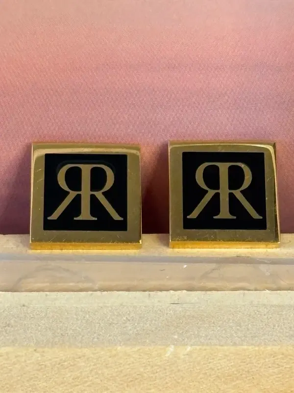 Boutons de manchette Régnier homme en acier inoxydable doré
