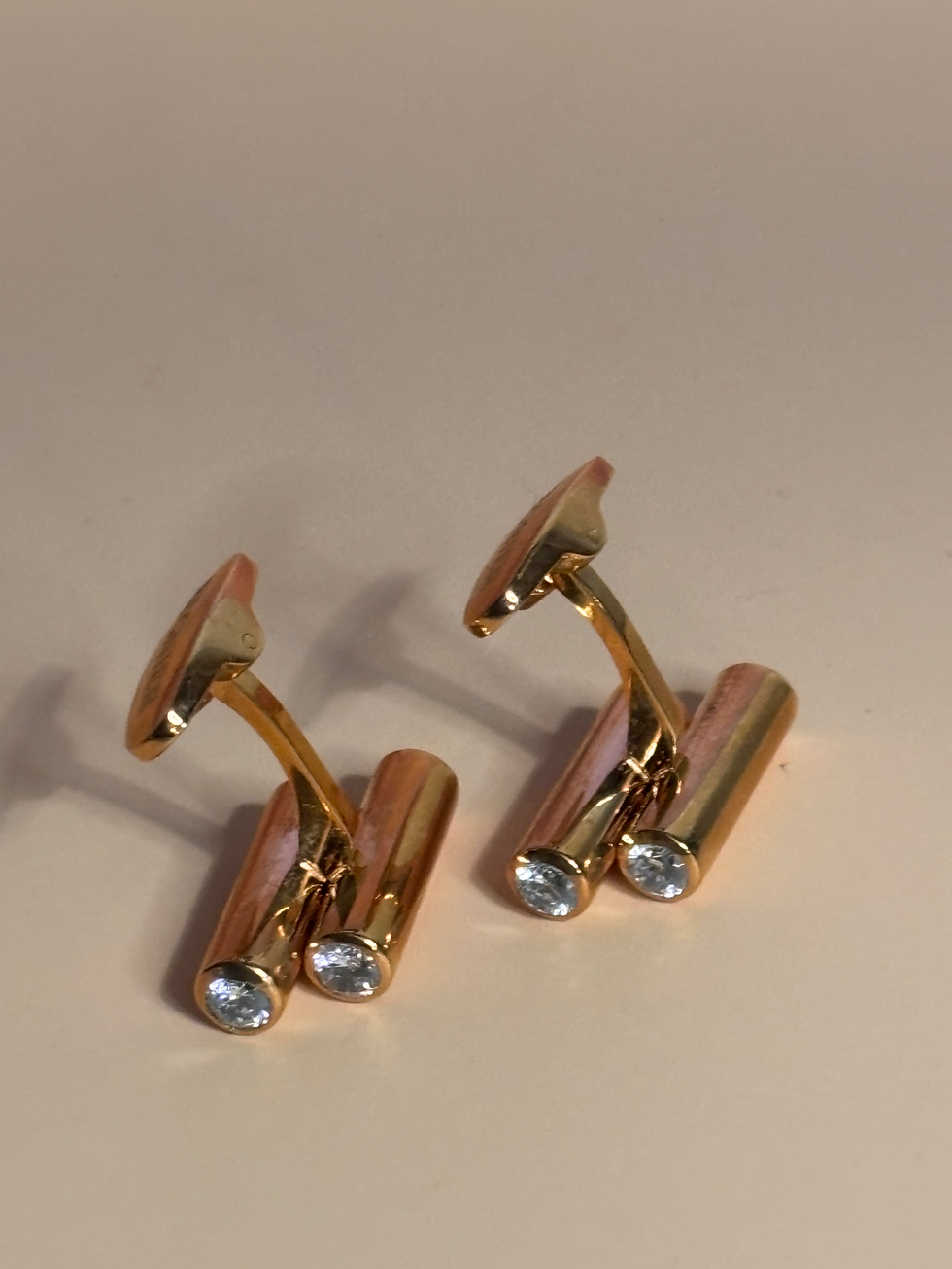 Boutons de manchette Régnier homme en acier inoxydable rose cuivré