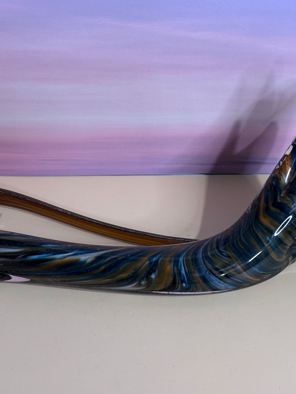 Sculpture lézard salamandre vintage en verre calcédoine soufflé – Style Murano