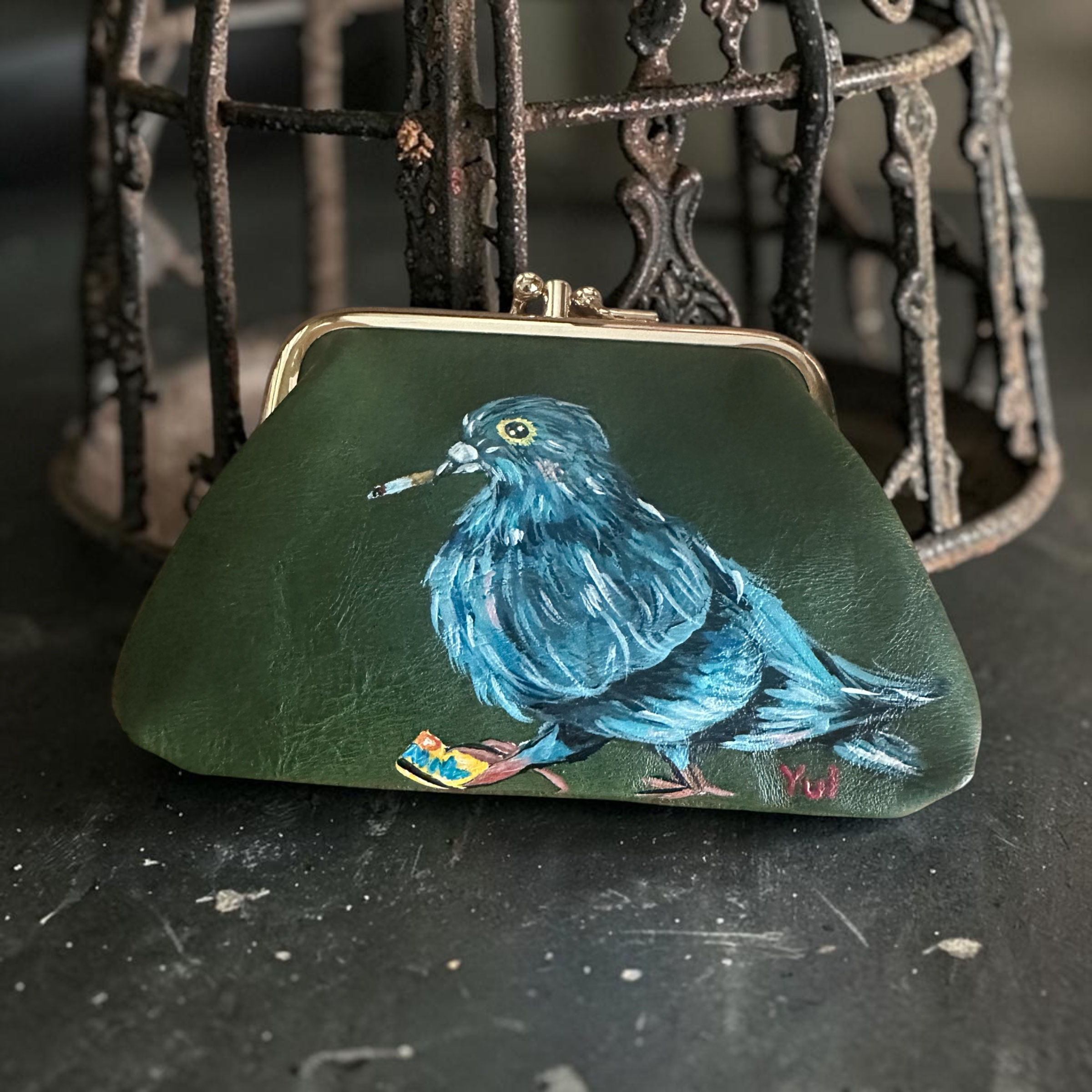 Hand-Painted Bird With a Rebellious Attitude!
