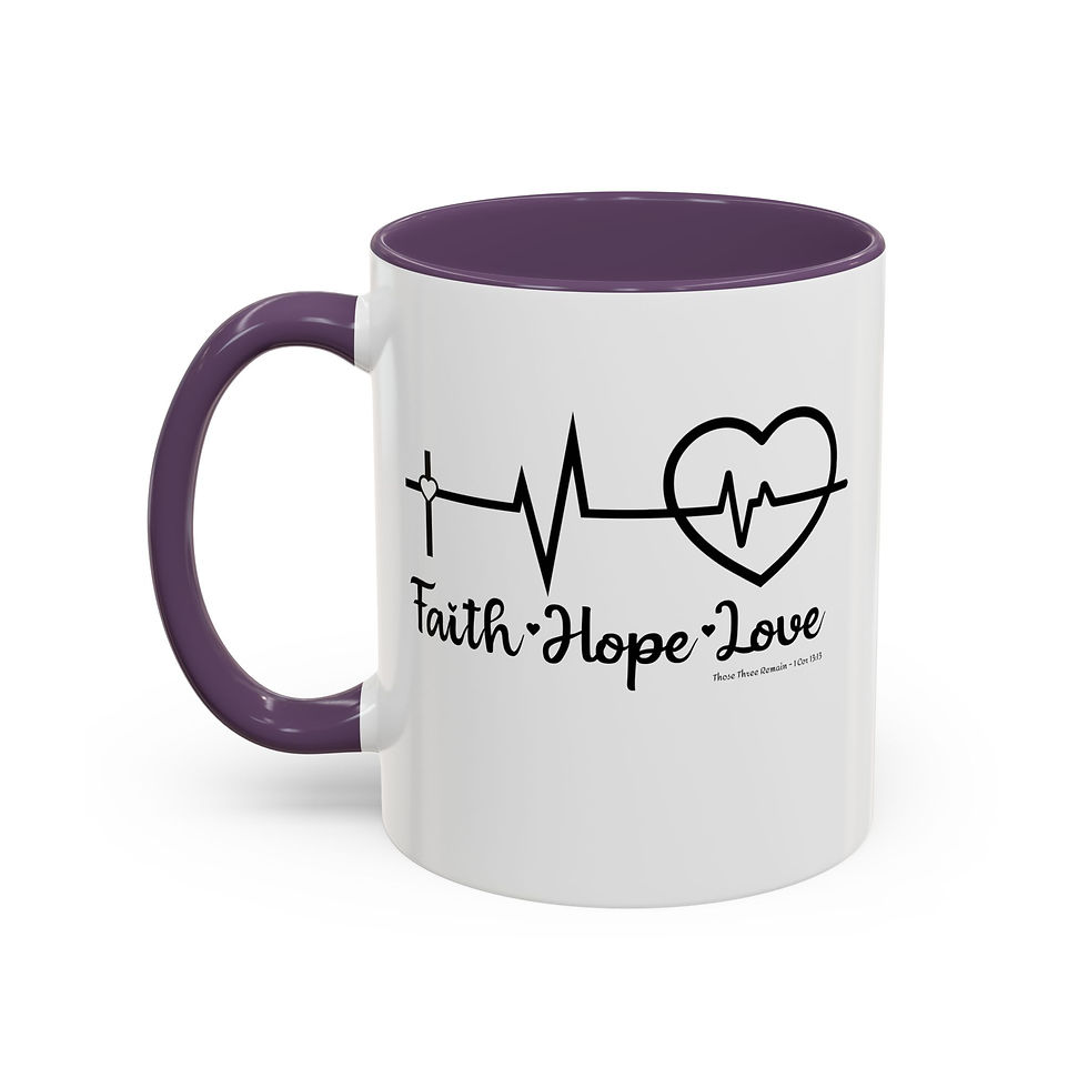 Miniatura: Faith Hope Love Coffee Mug - Inspirational MuG Daily Motivation, GGOD130-15