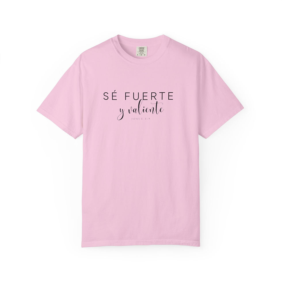 Miniatura: Esfuerzate y se Valiente Unisex T-shirt - Spanish Christian Gift, GGOD111-25