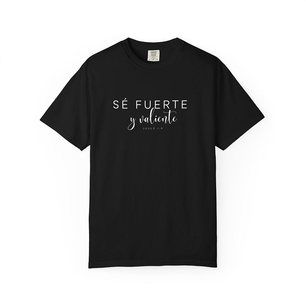 Miniatura: Esfuerzate y se Valiente Unisex T-shirt - Spanish Christian Gift, GGOD111-25