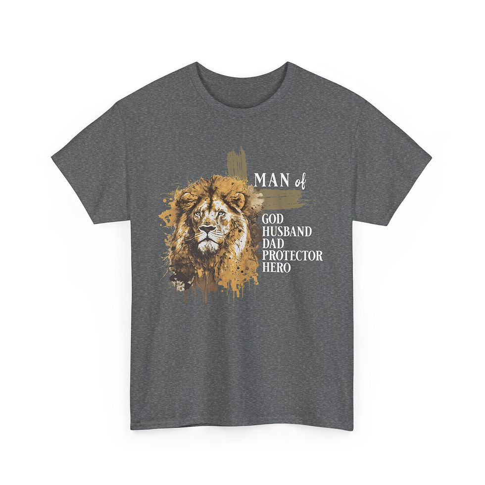 Miniatura: Man of God Shirt, Retro Father's Day Gift, Protector Father Tee, GGPD101-1
