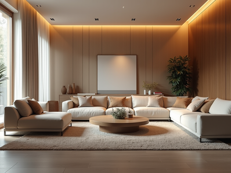 Luxury modern living room interior design by Gurjot Shan Designs in Chandigarh