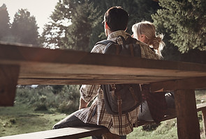 Couple Enjoying Sunset