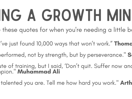 Keeping a Growth Mindset