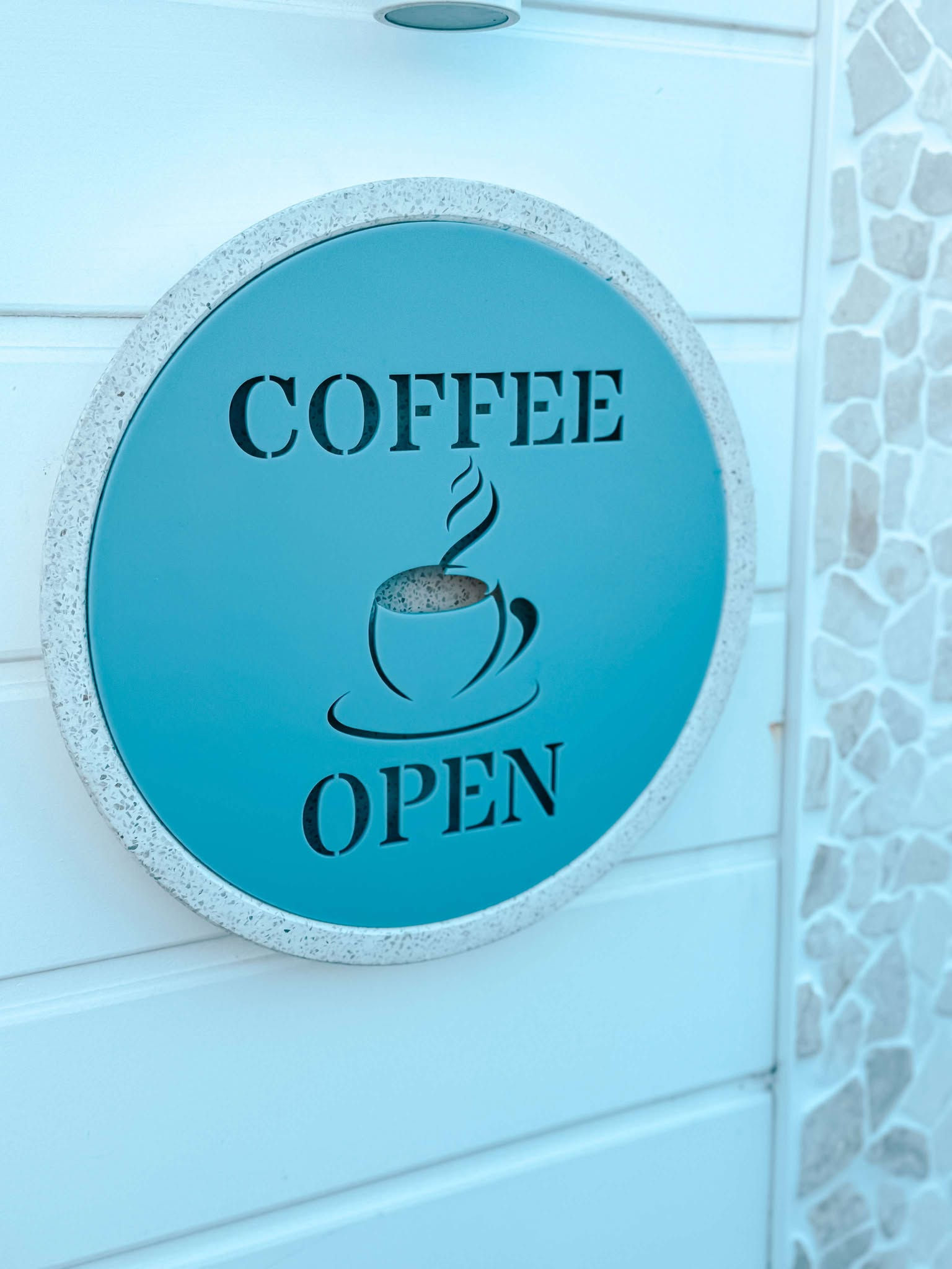 Concrete Terrazzo look Business plaque