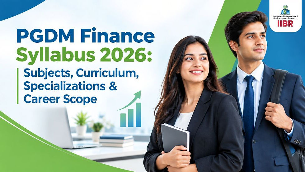 PGDM Finance Syllabus