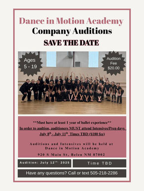 Belen Competition Team                     2025-26 Auditions