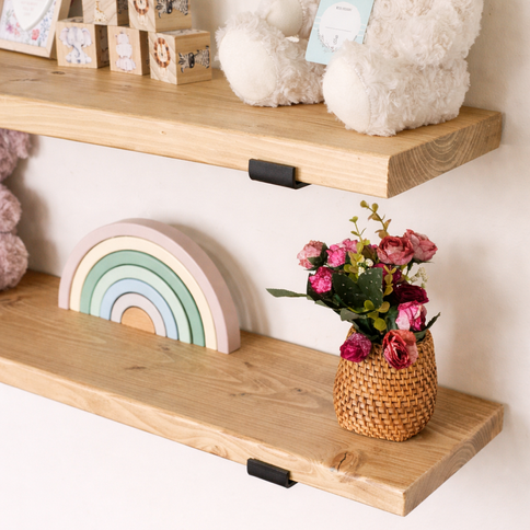 Wooden nursery display shelf UK