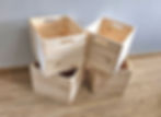 Large wooden Kallax insert box 33x37x33cm natural finish